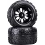 Reely 1:10 monster truck täydelliset renkaat musta 2 kpl (RE-6747333)