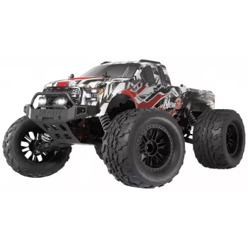 Reely New2 Super Combo harjaton 1:10 RC sähkö-monster truck 4WD 100% RTR 2,4 GHz akku, laturi ja lähettimen paristot (RE-7766676)