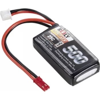 Reely LiPo akku 7,4 V 500 mAh 2S 25C softcase BEC-liittimellä RE-7851726