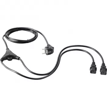 SYGONIX SY-5178378 IEC C14 - 2x IEC C13 virtajakaja Y-kaapeli, 2 m, musta