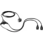 SYGONIX SY-5178378 IEC C14 - 2x IEC C13 virtajakaja Y-kaapeli, 2 m, musta