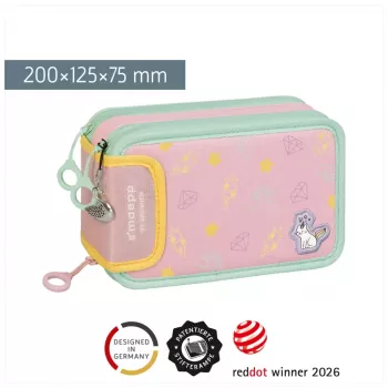 BRUNNEN s'maepp Sweet Unicorn täytetty penaali pastellinpunainen/vihreä 33-osainen, 20,0 x 7,5 cm 104942101