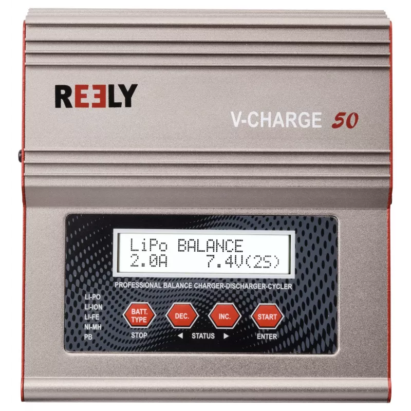 Reely V-Charge 50 monitoimilaturi 50W AC/DC LiPo NiMH NiCd Pb balancerilla RE-8264340