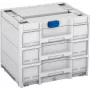 TANOS Systainer³ Sortainer/3 M 337 modulaarinen pienosajärjestäjä 3 vetolaatikolla, ABS-muovi, vaaleanharmaa/antrasiitti, 396 x 330 x 296 mm 83000874