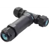 Sygonix SY-5516050 säänkestävä kaapeliliitin ruuviliittimillä, IP68, 3-napainen, musta
