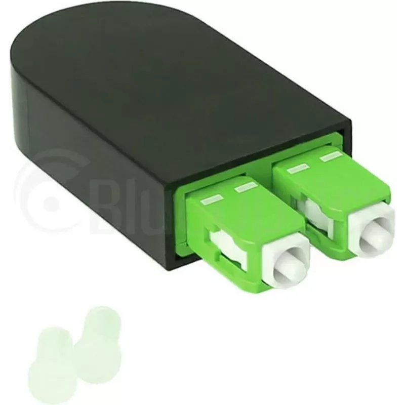 BLUELAN BlueOptics kuitu-loopback-sovitin OM5 50/125µm monimuoto SC/UPC duplex limetinvihreä keraaminen ferrule -40°C - +85°C (BOLBSCOM5)