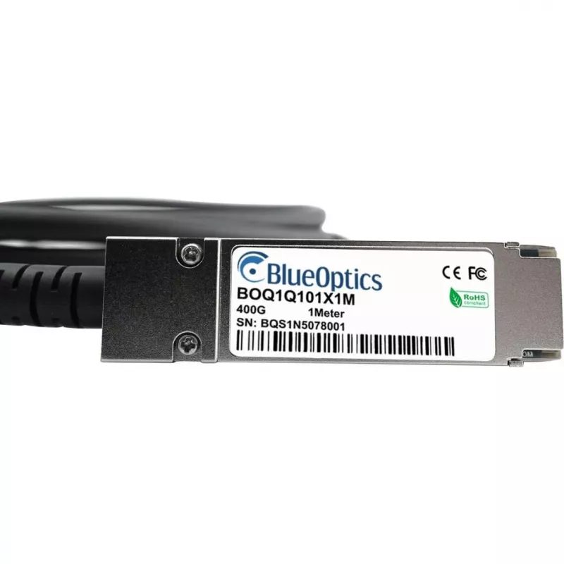 BlueLAN passiivinen QSFP112 Direct Attach -kaapeli, 400GBASE Ethernet, Infiniband, 1 metri (BOQ1Q101X1M-BL)