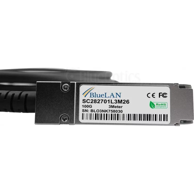 BlueOptics 02311MNX BlueLAN-yhteensopiva QSFP28 DAC -kaapeli 1 m 02311MNX-BL