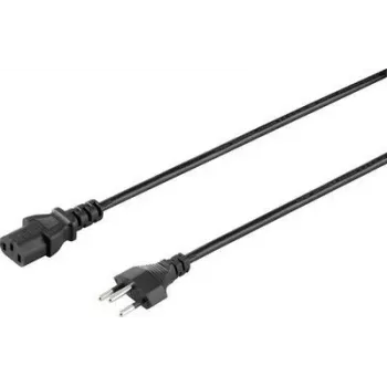 Sygonix SY-5042720 IEC C13 virtajohto, CEE 7/7 kulmikas Schuko-pistoke IEC C13 liitäntään, 2 m, musta