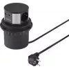SYGONIX SY-4780156 pistorasiatorni 8 AC-pistorasiaa 2 USB-A 1 USB-C 1,5m kaapeli musta/hopea