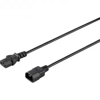 Sygonix SY-5042726 IEC C14 - C13 virtajohto 0,5 m musta