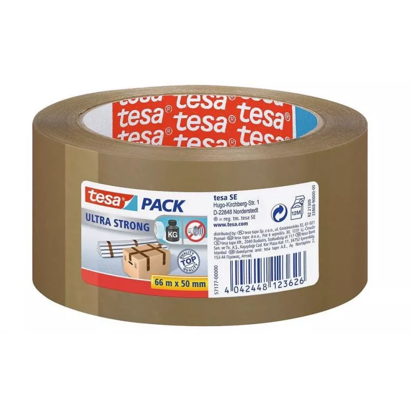 tesa ULTRA STRONG 57177 pakkausteippi ruskea 66 m x 50 mm 6 rullaa