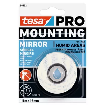 tesa Montage PRO peilinkiinnitysteippi valkoinen 1,5 m x 19 mm 66952-00000-00