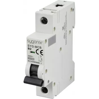 Sygonix SY-6437976 SYG-MCB 1P/B2/6KA johdonsuojakatkaisija 1-napainen 2 A 240 V/AC
