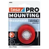 tesa Montage PRO Transparent 66965-00001-00 kaksipuolinen akryylivaahtokiinnitysteippi, 5 m x 19 mm, kestää jopa 10 kg/m, UV- ja kosteudenkestävä, sisä- ja ulkokäyttöön