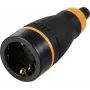 Sygonix SY-6618480 Schuko-liitin TPE PC 250 V/AC musta oranssi IP20