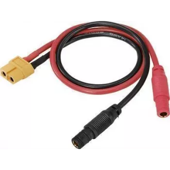 Reely latauskaapeli XT60 naarasliitin 2x 4mm banaaniliittimeen 30cm RE-7104525