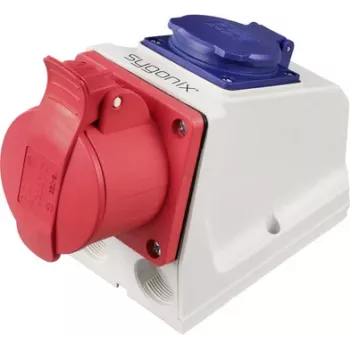 Sygonix SY-6271370 CEE-seinäpistorasia 16 A 5-napainen 415 V/AC IP44 punainen