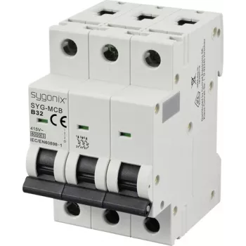 SYGONIX SY-6441064 3-napainen 32A Type-B johdonsuojakatkaisija 6kA 415V AC