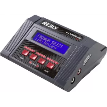 Reely V-Charger ECO 80 monitoimi-RC-akkulaturi 80W AC/DC LiPo LiIon LiHV NiMH NiCd Pb Pb-Ca RE-7570029