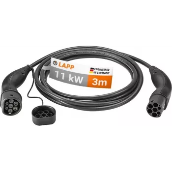 LAPP Type 2 EV-latauskaapeli Mode 3 11 kW 3-vaiheinen 16 A 3 m musta 75747