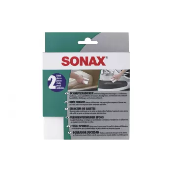 SONAX likapyyhekumi puhdistussieni, 3 kpl:n pakkaus, melamiinihartsivaahto, valkoinen, 100 x 60 x 25 mm 416000