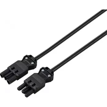 Sygonix SY-6676356 jatkokaapeli musta 1,5 m Schuko-kulmapistoke - Schuko-liitin 16 A 3680 W