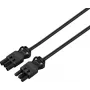 Sygonix SY-6676356 jatkokaapeli musta 1,5 m Schuko-kulmapistoke - Schuko-liitin 16 A 3680 W