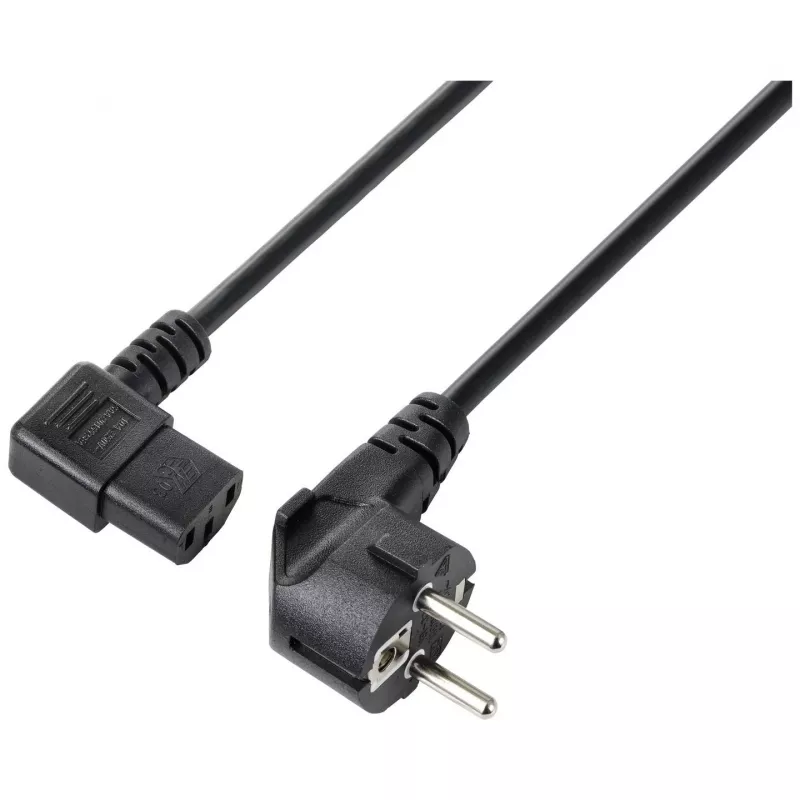 Sygonix SY-5243884 Schuko - IEC C13 virtakaapeli 5 m musta