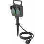 Sygonix SY-5231004 ulkopistorasia 2-osainen musta/vihreä IP44 16A 230V