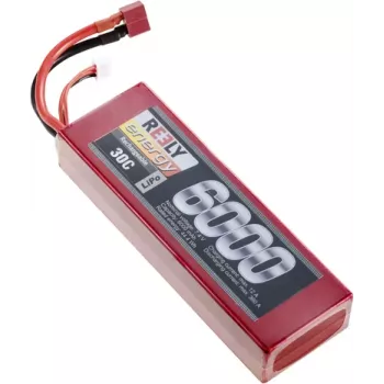 Reely LiPo akku 7,4 V 6000 mAh 2S 30C hardcase T-liitin RE-7855155