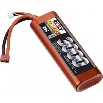 Reely LiPo-akku 7,4V 3000mAh 2S 20C stick hardcase T-liitin (RE-7863792)