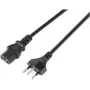Sygonix SY-5243896 kylmälaite-liitäntäkaapeli CEE 7/7 - IEC C13 kulma 5 m musta