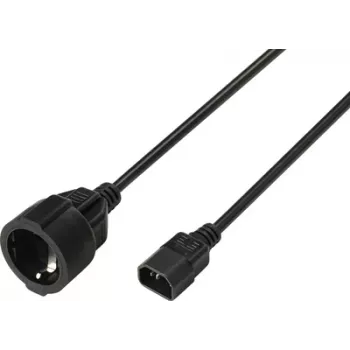 Sygonix SY-7154200 jatkokaapeli IEC C14 - C13 0,30 m musta