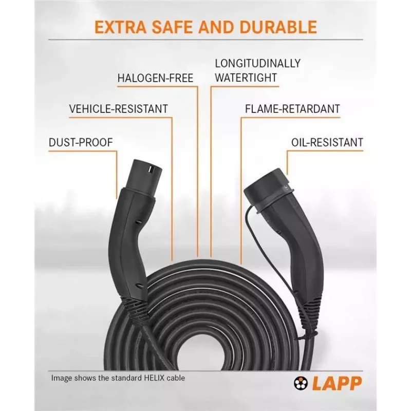 Lapp Mobility Type 2 Helix latauskaapeli 22 kW 7 m musta