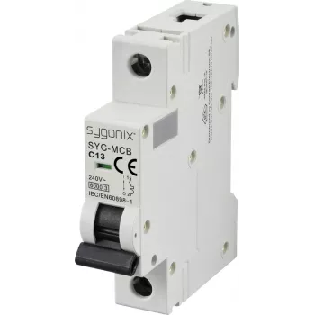 Sygonix SY-6440890 SYG-MCB 1P C13 6kA johdonsuojakatkaisija 13A 240V AC
