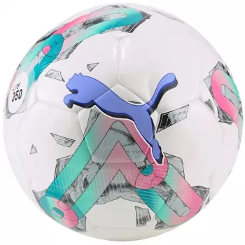 PUMA Orbita 5 Hybrid Lite 350 valkoinen-vihreä-pinkki jalkapallo