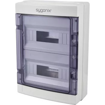 Sygonix SY-6696060 pinta-asennettava pienjakokeskus, 24 moduulia, 2 riviä, IP40, valkoinen