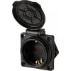 Sygonix SY-6746374 Schuko-pistorasia IP44 musta