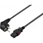 Sygonix SY-6733072 lukittava IEC C13 virtajohto, CEE 7/7 - IEC C13, 2 m, musta