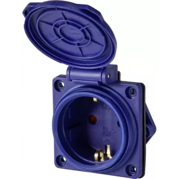 Sygonix SY-6746376 Schuko-pistorasia IP44 sininen