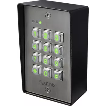 Sygonix SY-6888064 pinta-asennettava koodilukko, 12-24V DC/AC, IP65, valaistu näppäimistö