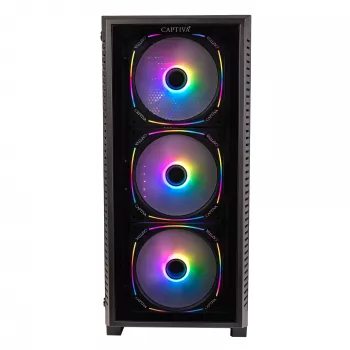 Captiva PC Entry Gaming R10-3599 (Ryzen 5 7500X3D/RTX5060 Ti 16GB GDDR7/SSD 1TB/16GB/WLAN/ilman käyttöjärjestelmää)