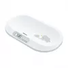 Beurer BY90 älykäs vauvavaaka Bluetoothilla, 20 kg kapasiteetti, 5 g tarkkuus, kaareva punnitusalusta, LCD-näyttö, valkoinen