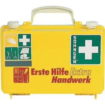 SÖHNGEN ensiapulaukku EXTRA HANDW DIN 13157 seinäkiinnitys ABS-kotelo oranssi O320125