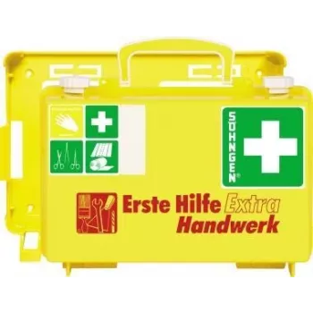 SÖHNGEN ensiapulaukku EXTRA HANDW DIN 13157 seinäkiinnitys ABS-kotelo oranssi O320125