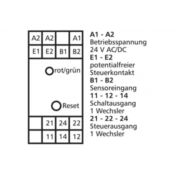 METZ CONNECT pyörimisnopeusvahti DRIW-E16 24V AC/DC 22,5mm 1101501322