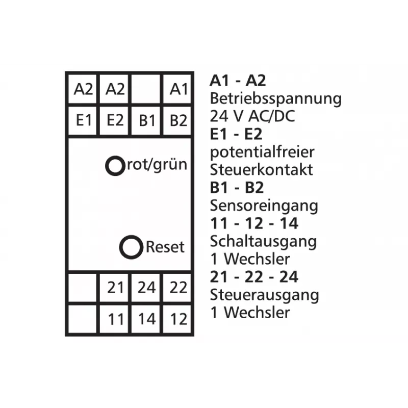 METZ CONNECT pyörimisnopeusvahti DRIW-E16 24V AC/DC 22,5mm 1101501322