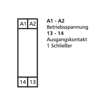 METZ CONNECT KRA-M4/1 liitäntärelemoduuli, 1 vaihtokosketin, 24 V AC käämi, valkoinen 11061313