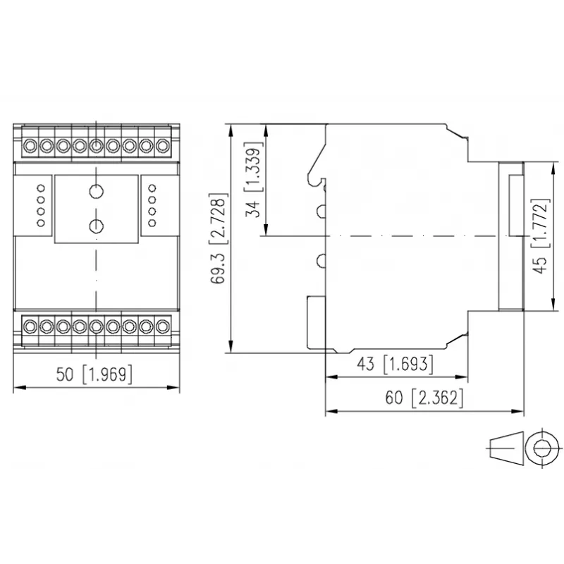 METZ CONNECT EIW-C18 teollisuuspistorasia, Schuko, DIN-kisko, 230 V, 8 A, valkoinen 11027205